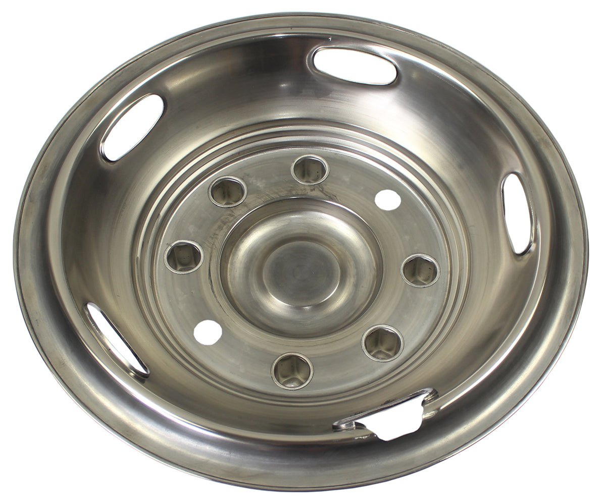 17 Inch 8 Lugs 5 Hand Holes Stainless Steel Wheel Simulators for 2011-2021 Chevy GMC 3500 Dually Wheel Truck