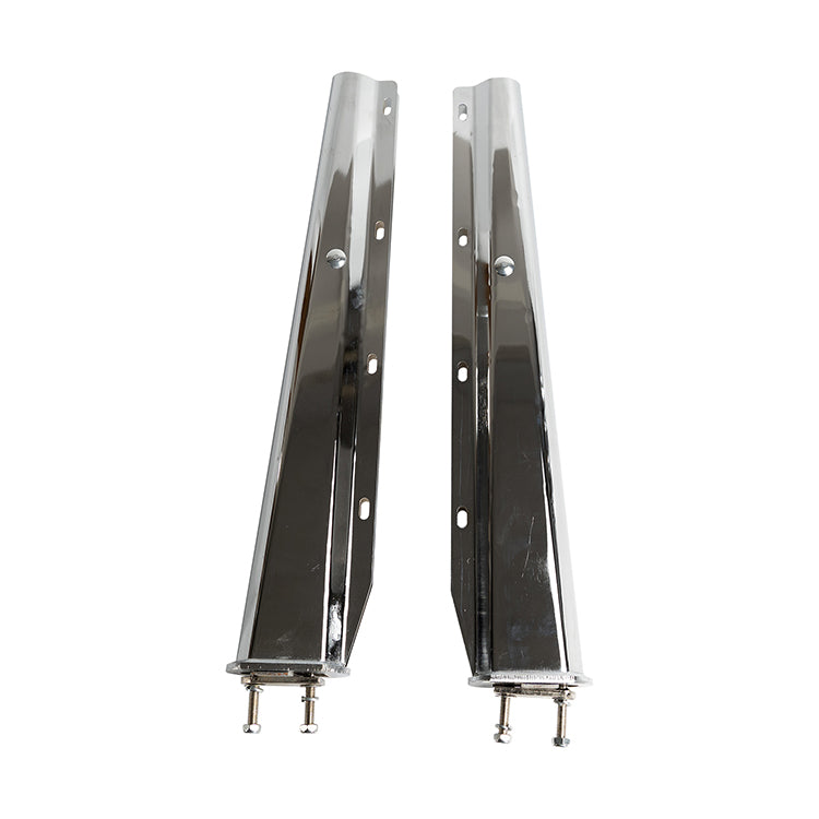 30" Stainless Steel Chrome Mud Flap Hanger Straight With 2-1/2" Bolt Space For Semi Trucks