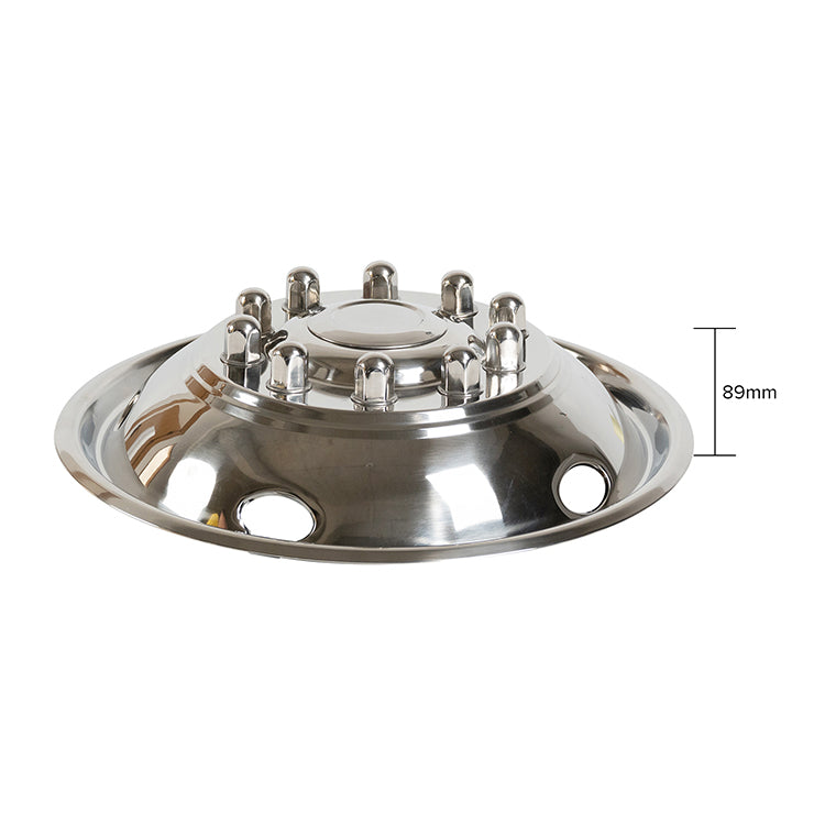 19.5" Stainless Steel Set 10 Lugs 5 Vent holes for 2005-2021 Ford F450/F550