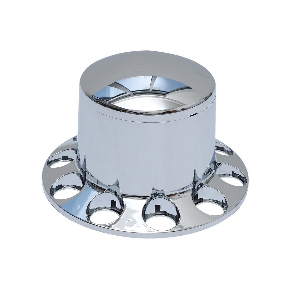 Standard Chrome ABS Rear Axle Covers Kit Hubcaps with 40 Pieces 33mm Thread on Lug Nut Covers for Semi Trucks