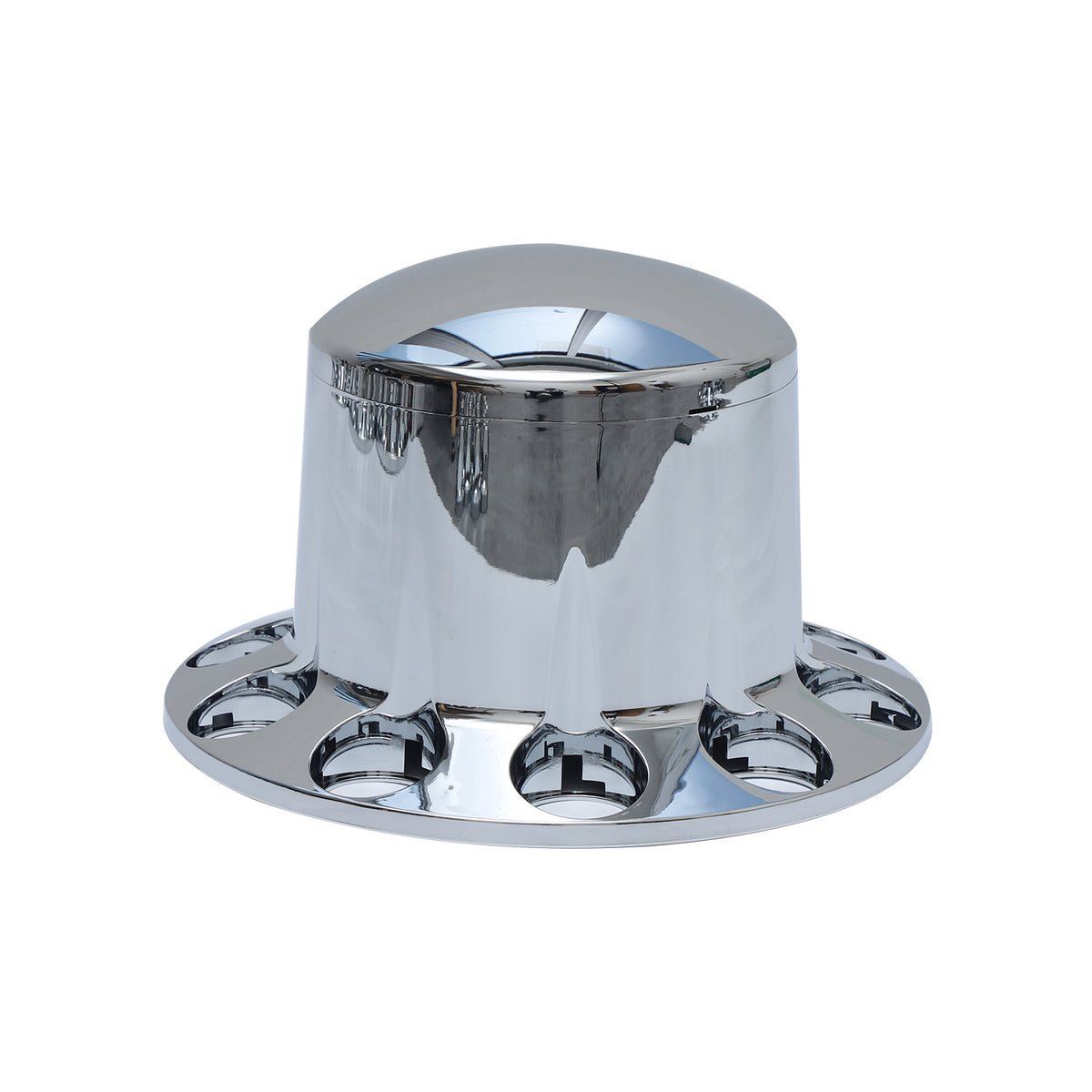 Standard Chrome ABS Rear Axle Covers Kit Hubcaps with 40 Pieces 33mm Thread on Lug Nut Covers for Semi Trucks