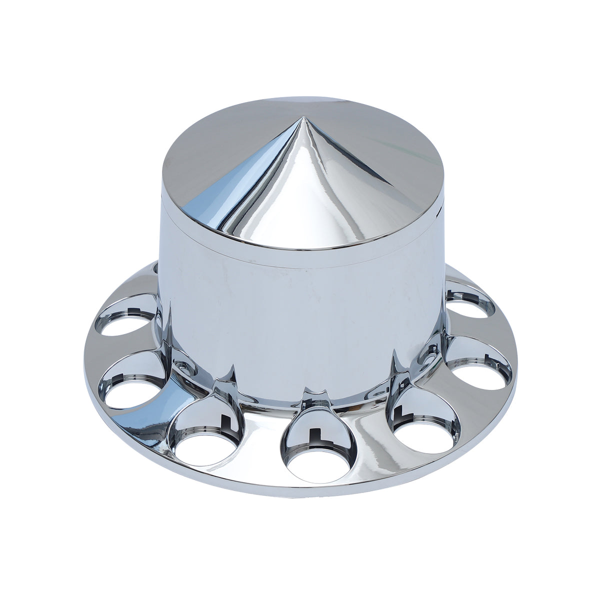 Spiked Chrome ABS Rear Axle Covers Kit Hubcaps with 20 Pieces 33mm Thread on Lug Nut Covers for Semi Trucks