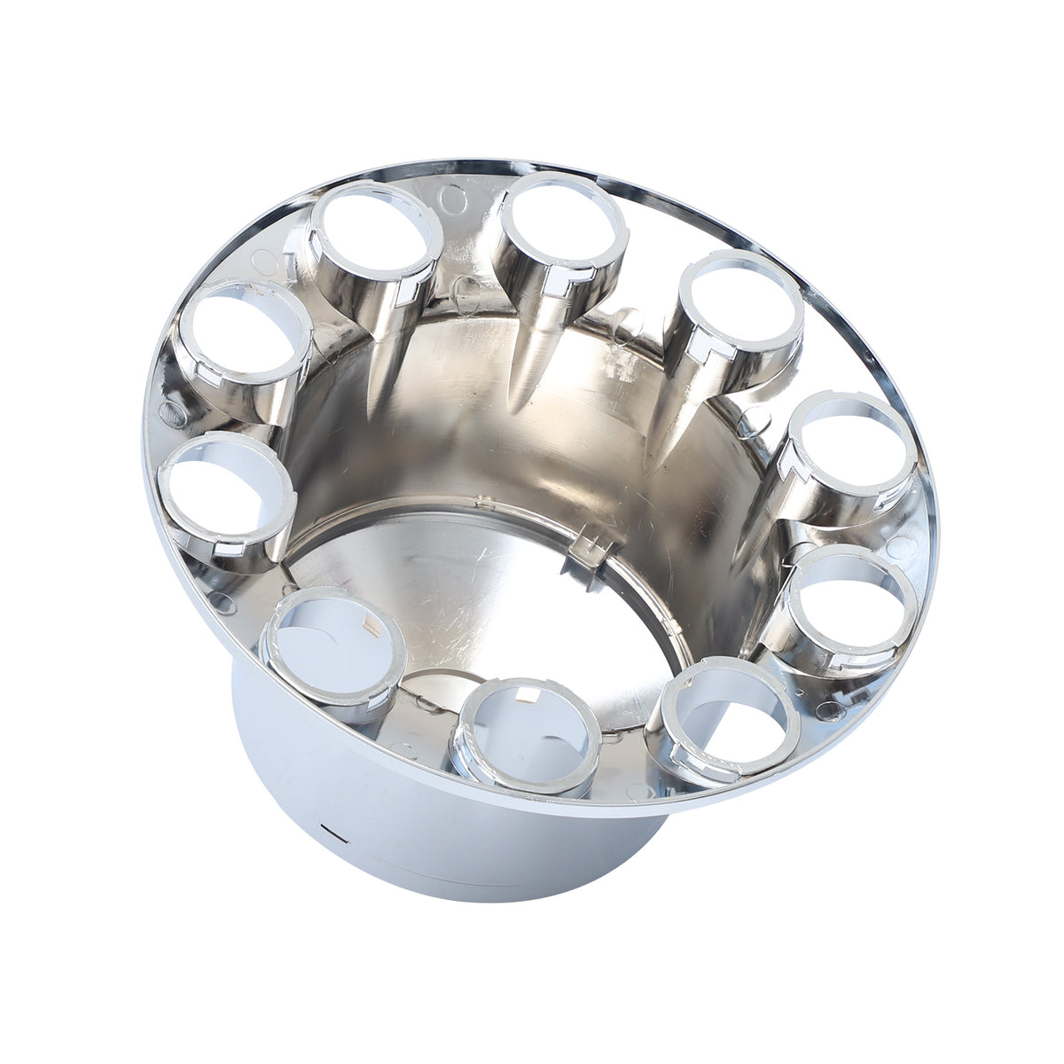 Spiked Chrome ABS Rear Axle Covers Kit Hubcaps with 20 Pieces 33mm Thread on Lug Nut Covers for Semi Trucks