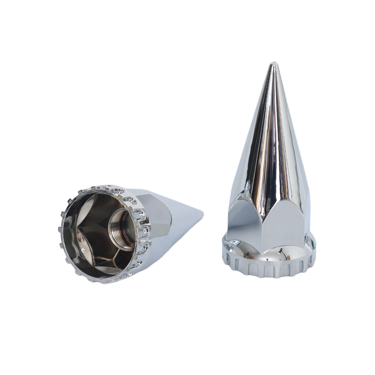 Spiked Chrome ABS Rear Axle Covers Kit Hubcaps with 20 Pieces 33mm Thread on Lug Nut Covers for Semi Trucks