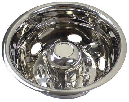 17 Inch 8 Lugs 5 Hand Holes Stainless Steel Wheel Simulators for 2011-2021 Chevy GMC 3500 Dually Wheel Truck