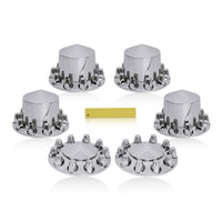 Spiked Wheel Covers for Semi Trucks -  Axle Hub Covers with 33mm Thread-On  Lug Nut Covers for Semi Truck