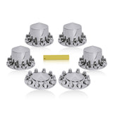 Spiked Wheel Covers for Semi Trucks -  Axle Hub Covers with 33mm Thread-On  Lug Nut Covers for Semi Truck