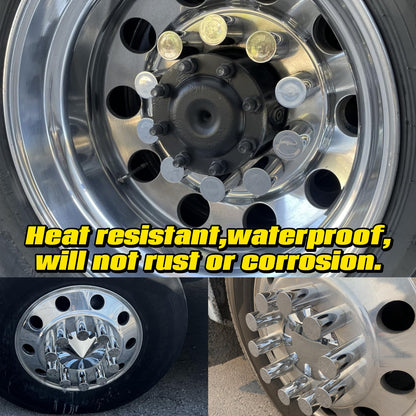 33mm 3.5"Screw-on ABS Nut Covers Lug Nut Covers for Semi Trucks - 20Pcs