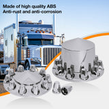 Spiked Wheel Covers for Semi Trucks -  Axle Hub Covers with 33mm Thread-On  Lug Nut Covers for Semi Truck