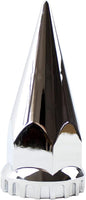 ABS Chrome Plastic 33mm Thread-on Spiked Lug Nut Covers for Semi Trucks (Pack of 40)