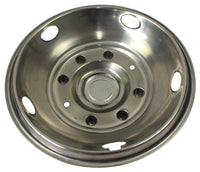4pcs 19.5" Polished Stainless Steel Dually Wheel Simulators,5 Hand Hole Hubcaps for 1999-2004 Ford F450/F550
