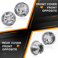 19.5 Inch 8 Lugs Stainless Steel Wheel Simulators 22mm Studs for 19-21 Chevy GMC C4500 C5500 C6500 04-21 Ford F650 04-21 Hino 258 90-21 International 4300 4600 4700 Wheel #28680#50180