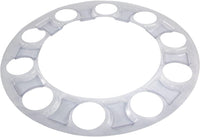 Chrome ABS Complete Axle Cover Set with Standard Hub Caps and 33mm Screw-On Lug Nut Covers for Semi Trucks (4 Rear)