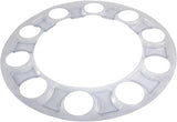 Chrome ABS Complete Axle Cover Set with Standard Hub Caps and 33mm Screw-On Lug Nut Covers for Semi Trucks (4 Rear)