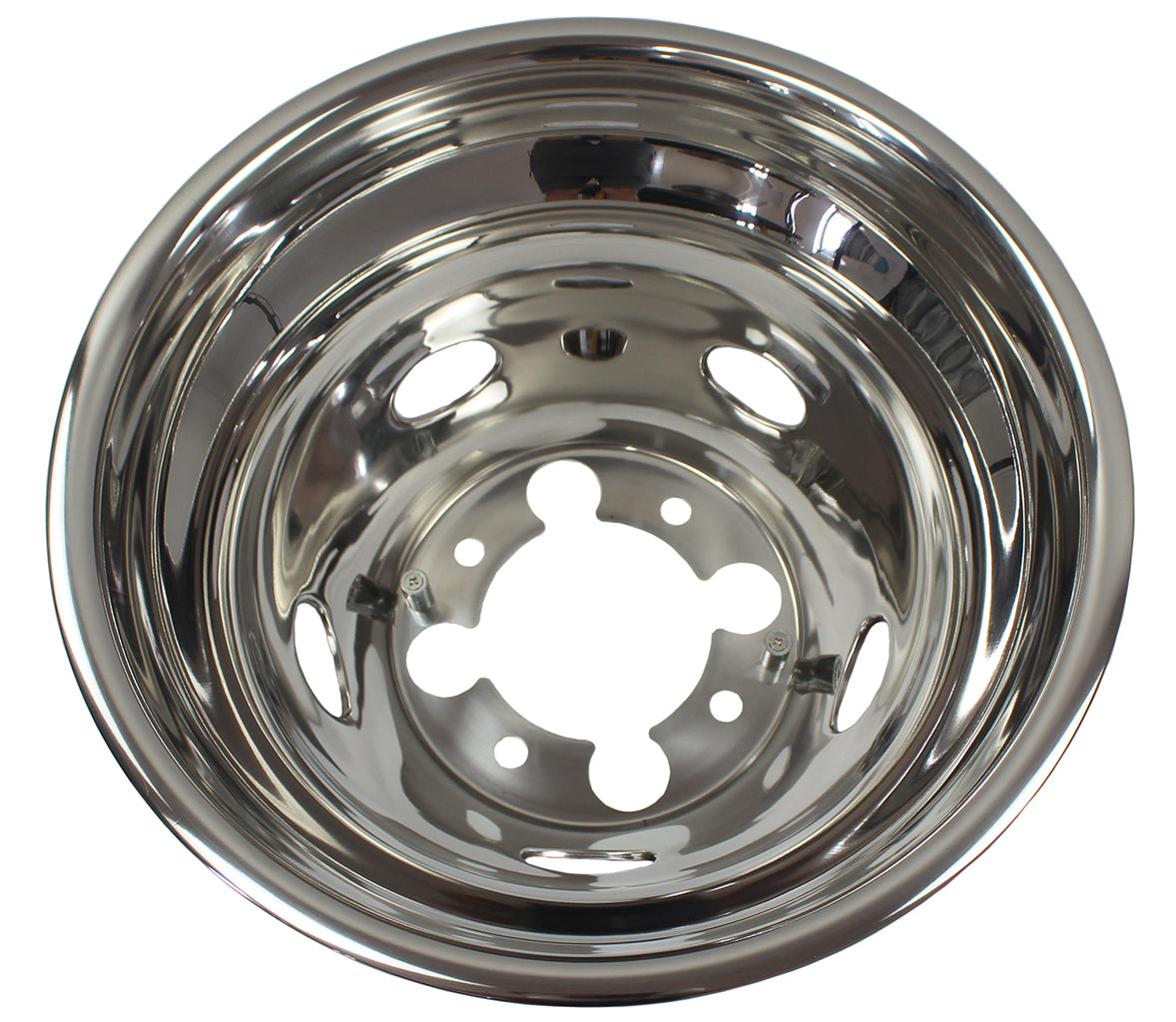 17 Inch 8 Lugs 5 Hand Holes Stainless Steel Wheel Simulators for 2003-2021 Dodge 3500 Dually Wheel Truck
