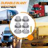 Spiked Wheel Covers for Semi Trucks -  Axle Hub Covers with 33mm Thread-On  Lug Nut Covers for Semi Truck