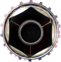 Chrome ABS Complete Axle Cover Set with Standard Hub Caps and 33mm Screw-On Lug Nut Covers for Semi Trucks (4 Rear)