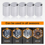 33mm by 3-1/2" Lug Nut Covers Thread On Flat Top Cylinder ABS Chrome Nut Cover for Semi Trucks Trailers(60pcs)