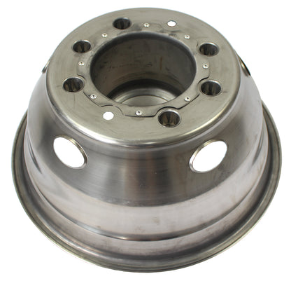 19.5" Polished Stainless Steel Dually Wheel Simulators,5 Hand Hole Hubcaps for 2003-2004 Ford F450/F550