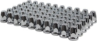 ABS Chrome Plastic 33mm Thread-on Standard Lug Nut Covers for Semi Trucks (Pack of 60)