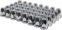 ABS Chrome Plastic 33mm Thread-on Standard Lug Nut Covers for Semi Trucks (Pack of 40)