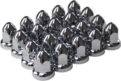 33mm by 2 3/8" Thread On Push-on Lug Nut Covers for Semi Trucks(20 pcs)