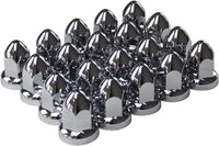 33mm by 2 3/8" Thread On Push-on Lug Nut Covers for Semi Trucks(20 pcs)