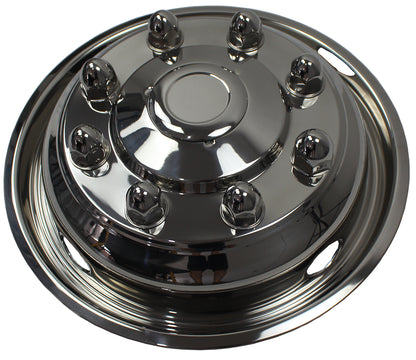 19.5 Inch 8 Lugs Stainless Steel Wheel Simulators 22mm Studs for 19-21 Chevy GMC C4500 C5500 C6500 04-21 Ford F650 04-21 Hino 258 90-21 International 4300 4600 4700 Wheel #28680#50180