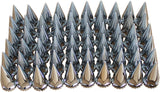 Spiked Chrome ABS Complete Axle Covers Kit Hubcaps with 60 Pieces 33mm Thread on Lug Nut Covers for Semi Trucks