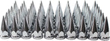 ABS Chrome Plastic 33mm Thread-on Spiked Lug Nut Covers for Semi Trucks (Pack of 60)