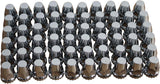 Standard Chrome ABS Complete Axle Cover Kit Hubcaps with 60 Pieces 33mm Thread on Lug Nut Covers for Semi Trucks
