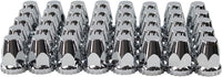 ABS Chrome Plastic 33mm Thread-on Standard Lug Nut Covers for Semi Trucks (Pack of 40)