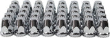 ABS Chrome Plastic 33mm Thread-on Standard Lug Nut Covers for Semi Trucks (Pack of 40)