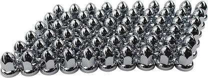 33mm by 2 3/8"" Thread On Push-on Lug Nut Covers for Semi Trucks (60 PCS)