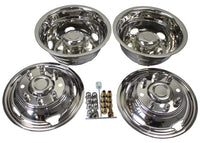 17 Inch 8 Lugs 5 Hand Holes Stainless Steel Wheel Simulators for 2011-2021 Chevy GMC 3500 Dually Wheel Truck