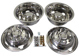 17 Inch 8 Lugs 5 Hand Holes Stainless Steel Wheel Simulators for 2011-2021 Chevy GMC 3500 Dually Wheel Truck