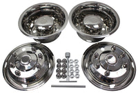 19.5 Inch 8 Lugs Stainless Steel Wheel Simulators 22mm Studs for 19-21 Chevy GMC C4500 C5500 C6500 04-21 Ford F650 04-21 Hino 258 90-21 International 4300 4600 4700 Wheel #28680#50180