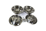 4pcs 19.5" Polished Stainless Steel Dually Wheel Simulators,5 Hand Hole Hubcaps for 1999-2004 Ford F450/F550