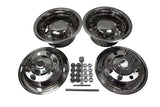 19.5'' T304 Stainless Steel Mirror Polished Wheel Simulator kit for 1999-2010 Chevy GMC C4500/C5500/C6500, 1999-2003 Ford F650
