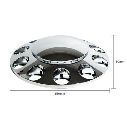 Standard Chrome ABS Front Axle Covers Kit Hubcaps with 20 Pieces 33mm Thread on Lug Nut Covers for Semi Trucks