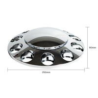Standard Chrome ABS Front Axle Covers Kit Hubcaps with 20 Pieces 33mm Thread on Lug Nut Covers for Semi Trucks