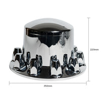 Standard Chrome ABS Rear Axle Covers Kit Hubcaps with 40 Pieces 33mm Thread on Lug Nut Covers for Semi Trucks