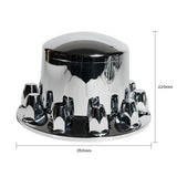 Standard Chrome ABS Rear Axle Covers Kit Hubcaps with 40 Pieces 33mm Thread on Lug Nut Covers for Semi Trucks