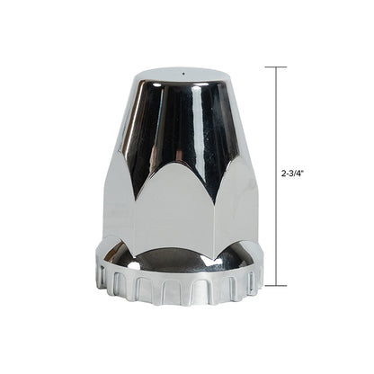 Standard Chrome ABS Rear Axle Covers Kit Hubcaps with 40 Pieces 33mm Thread on Lug Nut Covers for Semi Trucks