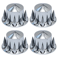 Spiked Chrome ABS Rear Axle Covers Kit Hubcaps with 40 Pieces 33mm Thread on Lug Nut Covers for Semi Trucks