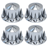 Spiked Chrome ABS Rear Axle Covers Kit Hubcaps with 40 Pieces 33mm Thread on Lug Nut Covers for Semi Trucks