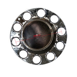 Flat Top Chrome ABS Front Axle Covers Kit Hubcaps with 20 Pieces 33mm Thread on Lug Nut Covers for Semi Trucks