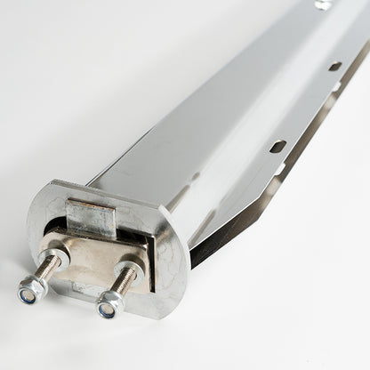 30"  Stainless Steel Chrome Mud Flap Hanger Straight With 2-1/2" Bolt  Space  For Semi Trucks