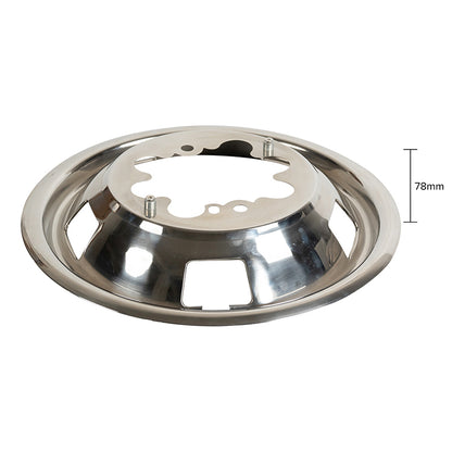 17" Stainless Steel Wheel Simulator Set 8 Lugs 5 Vent Holes For 2003-2019 Dodge Ram 3500