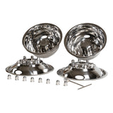 17" Stainless Steel Wheel Simulator Set 8 Lugs 4 Vent Holes for 2005-2021 Ford F350